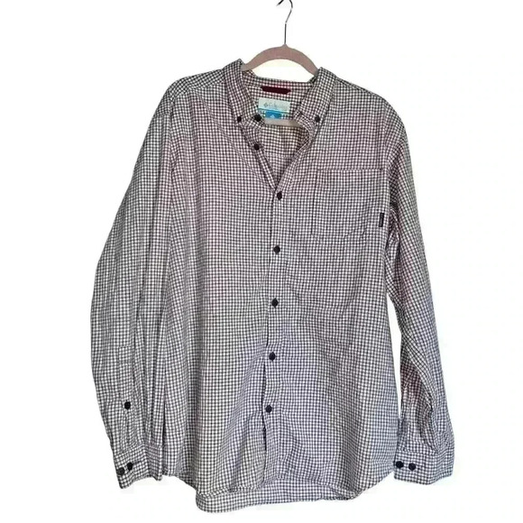 Columbia Sz L‎ Plaid Button Down Shirt Coabincore Outdoor Office - Picture 1 of 12